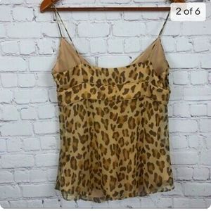 Silk animal print spaghetti strap tank top Size 4